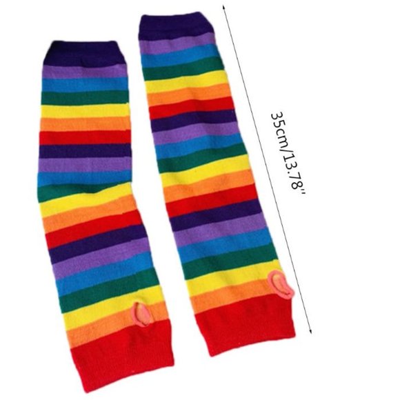 NEW Rainbow Arm Warmers, PRIDE Arm Warmers, NEXT DAY SHIPPING! <3 - Picture 1 of 8